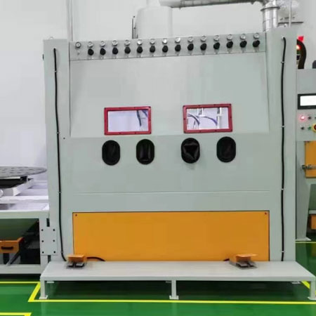 屯昌高效生产，从箱体手动喷砂机开始，提升零部件质量